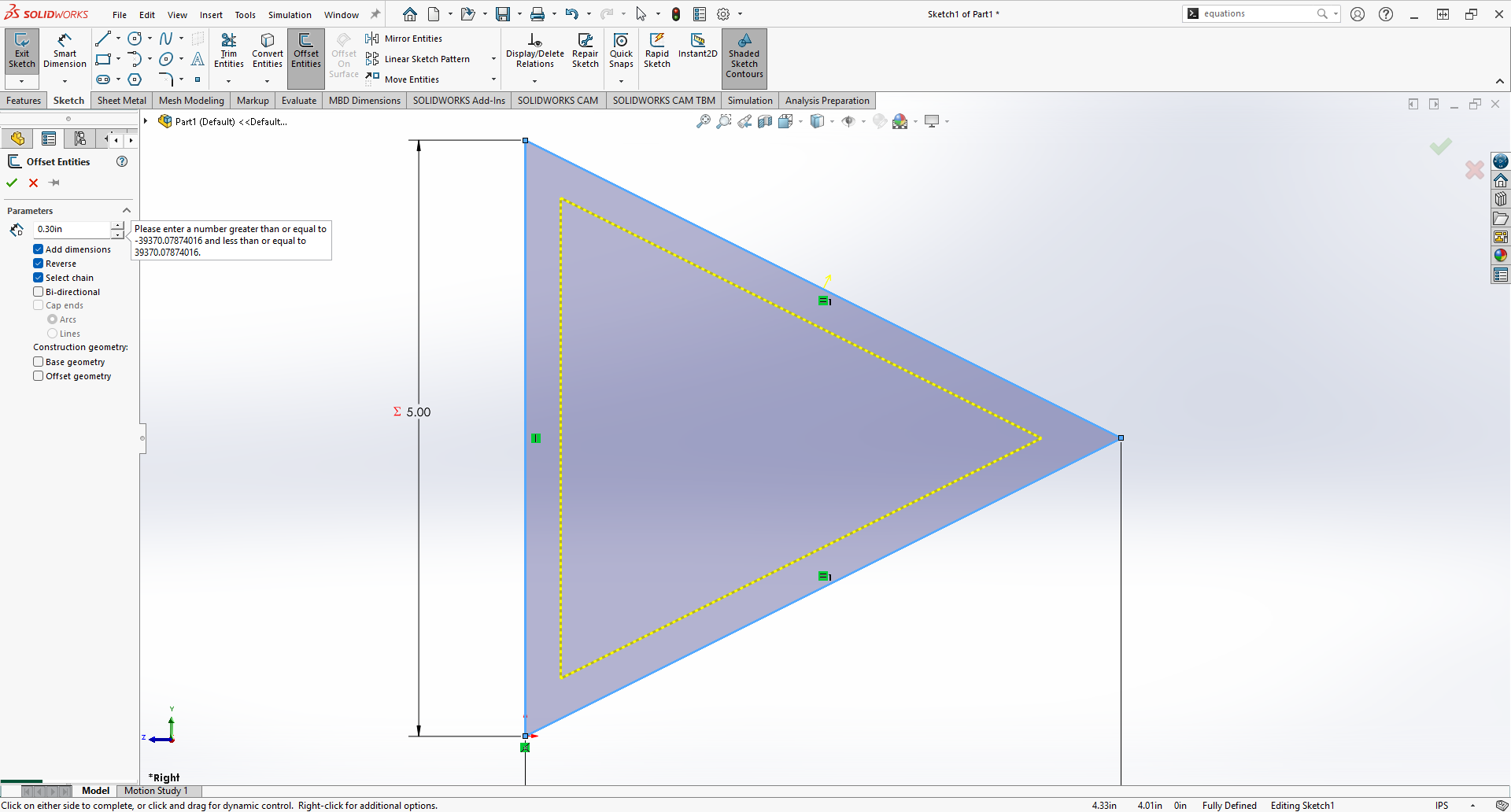 Creating Offset for Thickness Value